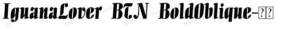 IguanaLover BTN BoldOblique字体转换